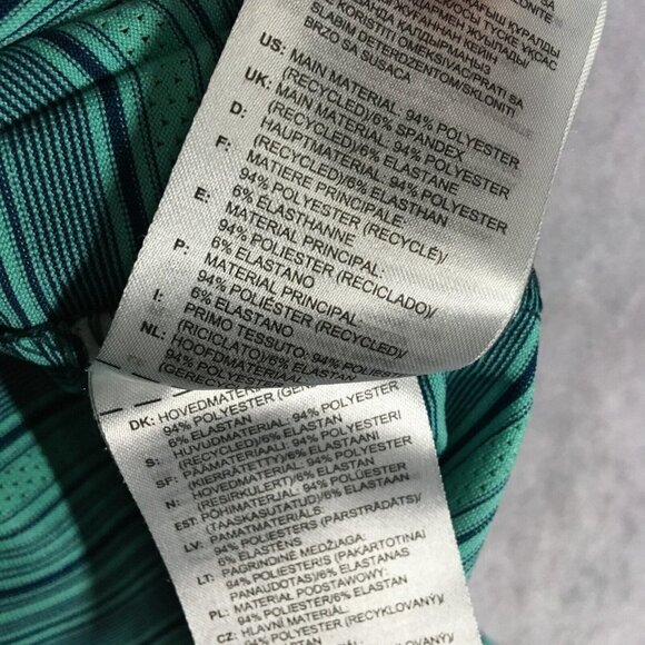 Adidas Mens Primegreen Polo Shirt size Large Short Sleeve Teal Blue Stretch - Picture 11 of 14